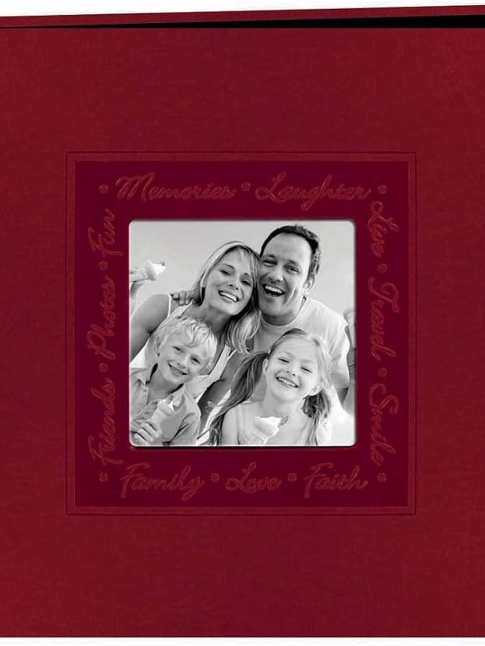 New Pioneer 12” x 12” Post bound Red Script Frame Cover Memory Scrapbook Album
